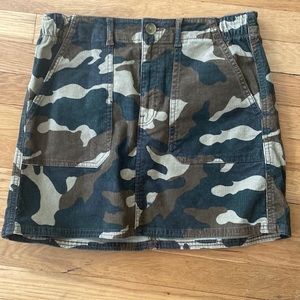 American Eagle Camo Corduroy Skirt